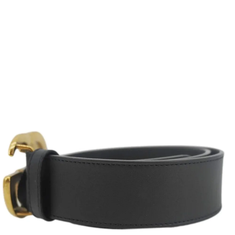 Gucci Double G Marmont Buckle Smooth Leather Belt Black 400593 - Picture 4 of 9